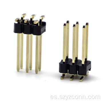 Conector de cabezal de clavija de 2,54 mm 6P